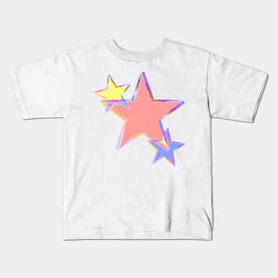 Pastel Stars Kids T-Shirt